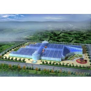 Buy cheap Lightweight Steel Sightseeing Venlo Glass Greenhouse Restaurant Custom Shaped product