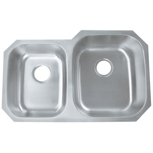 Quality 31"Lx21"W  Double Bowl Kitchen Sink with Thick Sound Dampener Rubber Pad for sale