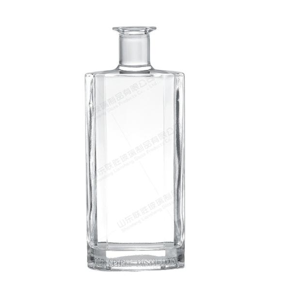 Quality Healthy Lead-free Glass Bottle Custom Size Accepted for Glass Whiskey Decanter 750 Ml for sale
