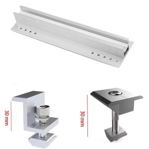 Buy cheap Aluminum Solar Metal Tin Roof Mounting System For Rail L Feet Clamp Grounding Clip Grounding Lug from wholesalers