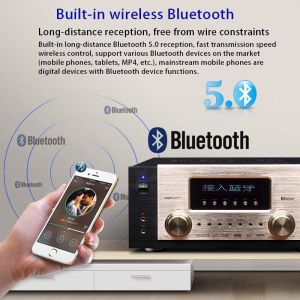 7.2 Channel Bluetooth Stereo Amplifier , Home AV Amplifier 600 Watt With Radio