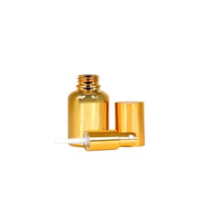 Buy cheap Empty Electroplating Gold Glass Beautiful Perfume Bottles With Sprayer Pump from wholesalers