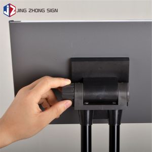 Base 280mm Poster Display Stand Double Pole Frame Angle Adjustable