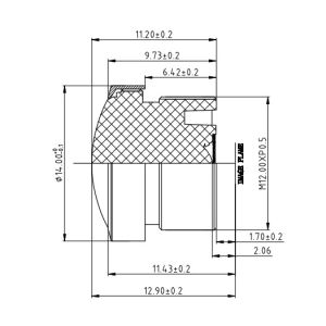 Smart 360 panoramic car Lenses , M image circle Ø3.8,1/3" 3.6 mm CCTV Lens