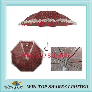 Buy cheap Auto Stick Brown Pricess Lace Umbrella with Print from wholesalers