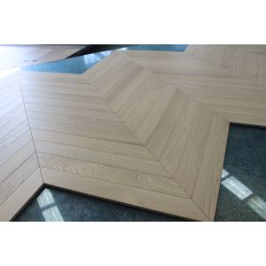 Buy cheap Brushed Natural Oak Chevron Parquet Flooring 70mm Width 530x70x10mm from wholesalers