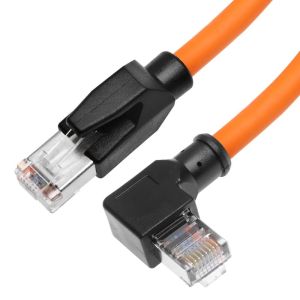 Buy cheap Alvin's Cables CAT6A Shielded Right Angle RJ45 Cable 1m Orange for PLC Robotics from wholesalers