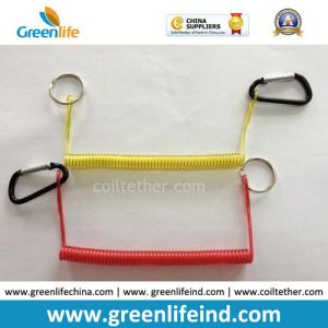 Buy cheap Colored Carabiner Ends Clear Reinforced Coil Lanyard from wholesalers