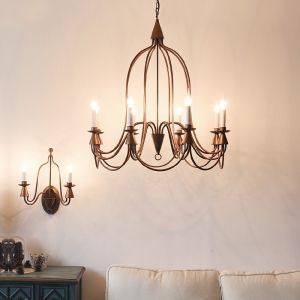 Buy cheap Country metal Chandelier Led Retro Candle Chandeliers vintage Loft interior lighting(WH-CI-164) from wholesalers
