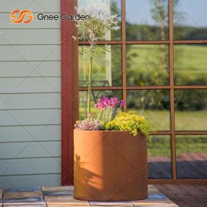 Gnee Garden Rectangular Custom Steel Planter Boxes With SGS Certification