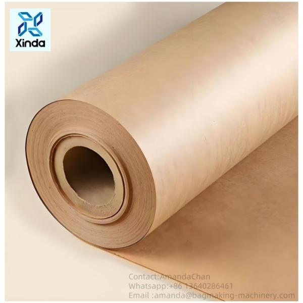 Quality Wholesale kraft paper full roll base paper environmental protection kraft paper packaging for sale