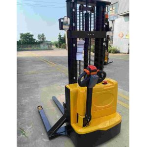 3500mm Full electric walkie stacker with widen fixed leg and forged fork used in