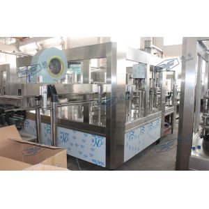 PLC Control Water Production Line , 15000BPH Plastic Bottle Monoblock Filling