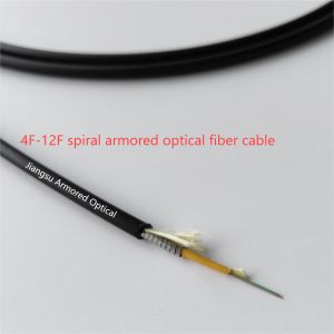 Buy cheap 4F-12F 5.0mm Spiral Micro Armored Fiber Cable Black LSZH Jacket FTTH Rodent Resistant from wholesalers