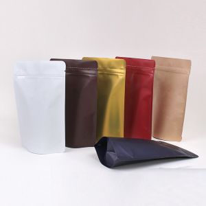 China Resealable laminatedfoil Flat Bottom Zipper coffee bag black with valve on sale