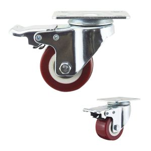 Buy cheap 65kg Capacity Plate Total Lock Pu Light Duty Casters from wholesalers