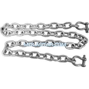 China Molastar Galvanized Welded Long  Link Boat Anchor Chain Marine  Anchors Chain For Ship on sale
