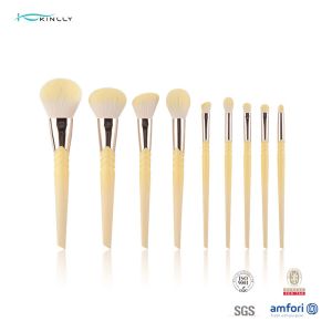 Buy cheap Plastic Handle 9PCS Cosmetic Makeup Brush For Concealer Eyeliner from wholesalers