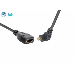 Angled Micro HDMI Male to HDMI Female Cable Adapter Connector 4 Directions Up