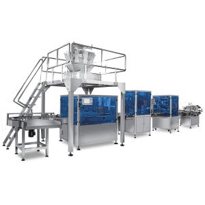 Buy cheap Horizontal Flow Automatic Packaging Line Granules Weighing Bottling Capping from wholesalers