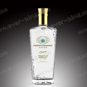 Buy cheap Transparent Embossing Luxury Spirits Tequila Rectangular Bottle from wholesalers