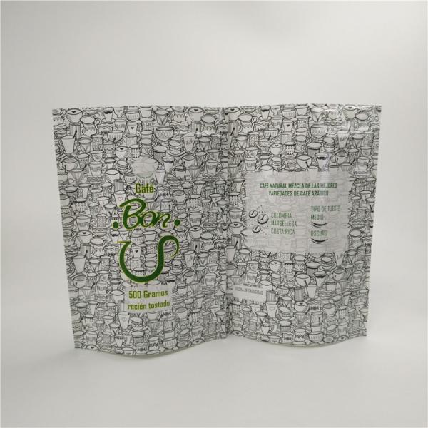 Quality 500g Aluminum Foil Plastic Resealable Coffee Bags Private Logo Available for sale
