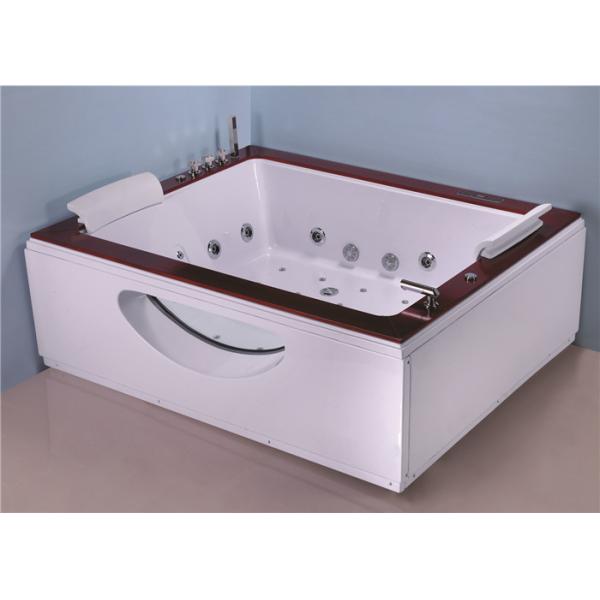 Quality Two Person Jacuzzi Bathtub Indoor , Electric Spa Soaking Tub With Oak Edging for sale