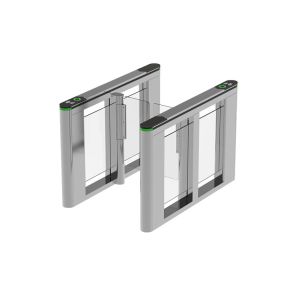 AC100V Pedestrian Barrier Gate LED Indicator 10mm Thickness Swing