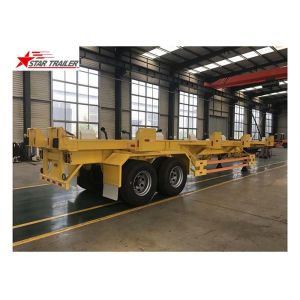 65T 40 Ft Semi Trailer Folding Hydraulic Type For Transporting Heavy Duty