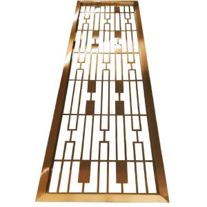 Buy cheap Modern style metal material gold decorative screen room divider from wholesalers