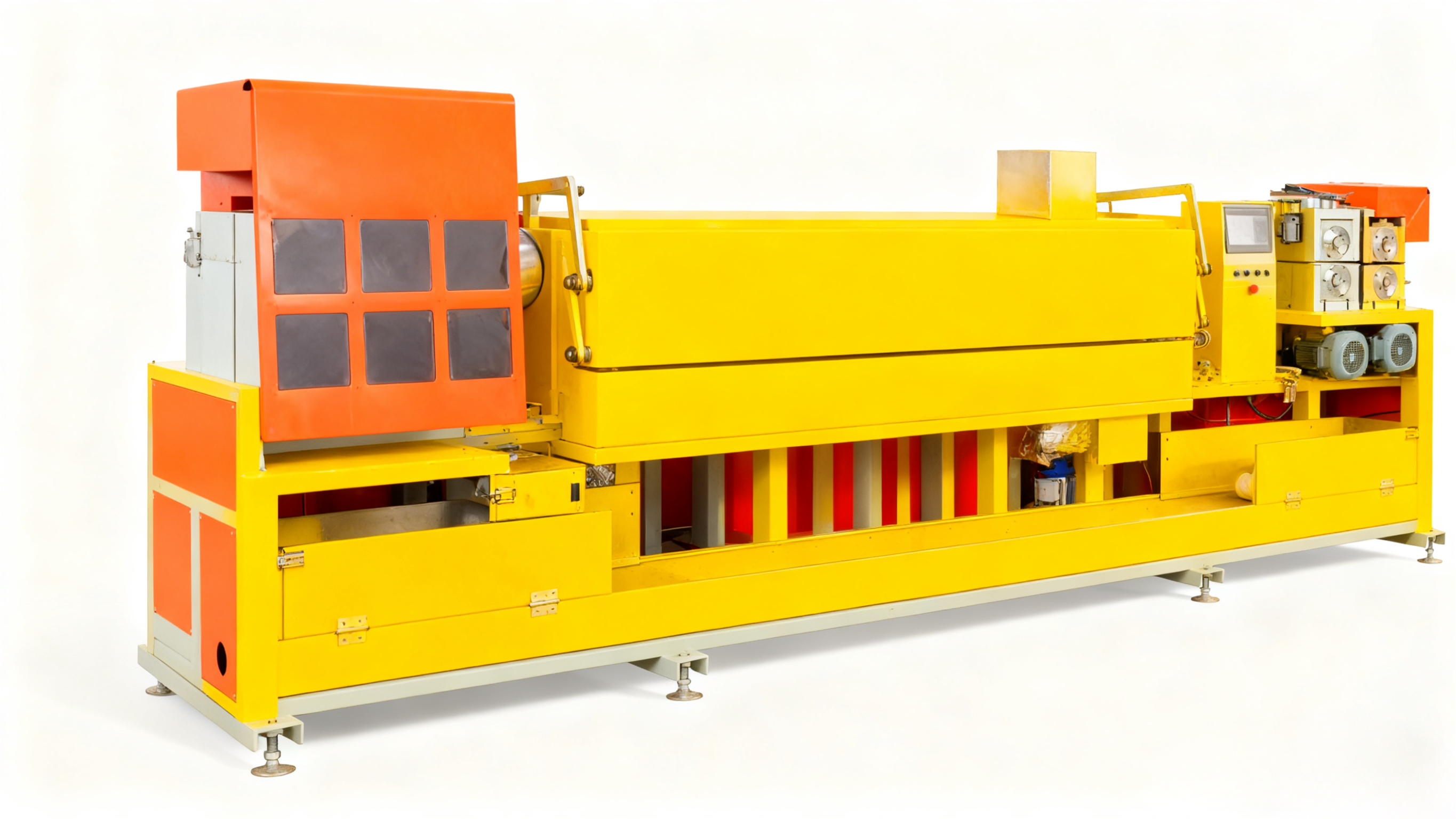 45.8m×2.0m×4.0m 380V 120.8KW Strap Roll Machine PP Strap Band Extrusion Line for