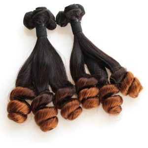 Buy cheap Grade 7A Virgin Hair Weft Loose Wave Ombre Color Brazilian Hair With Factory Price from wholesalers