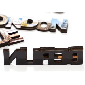 Custom Logo Magnetic Souvenir Silk Printing MDF Wood Fridge Magnets