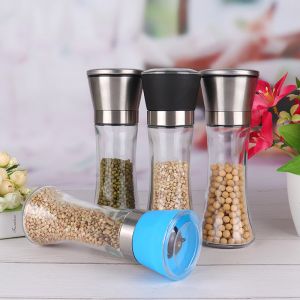 Buy cheap Adjustable Spice Biodegradable 160ml Glass Pepper Grinder from wholesalers