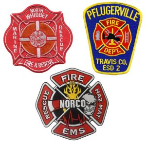 Buy cheap Iron On 3D 100mm Embroidered Fire Marshal Patch Environment Friendly from wholesalers