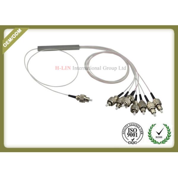 0.9mm Steel Tube Fiber Optic Cable Splitter 1x8 , Plc Optical Splitter GPON
