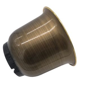 Buy cheap Metal Shiny Plastic Flower Pot with Saucer Together Chinese Style from wholesalers