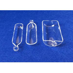 Buy cheap Customized Transparent Fused Quartz Combustion Boats 50ML With Ring from wholesalers