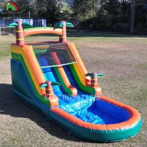 21x9x12FT Commercial Grade PVC Bounce House Inflatable Water Slides Tropical