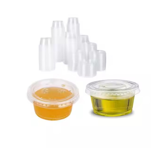Buy cheap Reusable 5oz PLA Small Plastic Sauce Cups With Lid Biodegradable from wholesalers