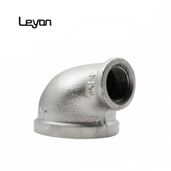 Quality 1/2&quot; Galvanized Cast Malleable Iron Elbow Threaded 90 Degree Reducing Elbow for sale