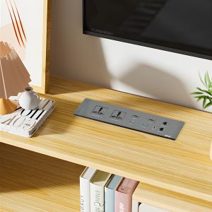 Buy cheap Desktop Embedded Multifunctional Power Socket Universal Plug Options with Dual USB a Ports IP44 Level from wholesalers