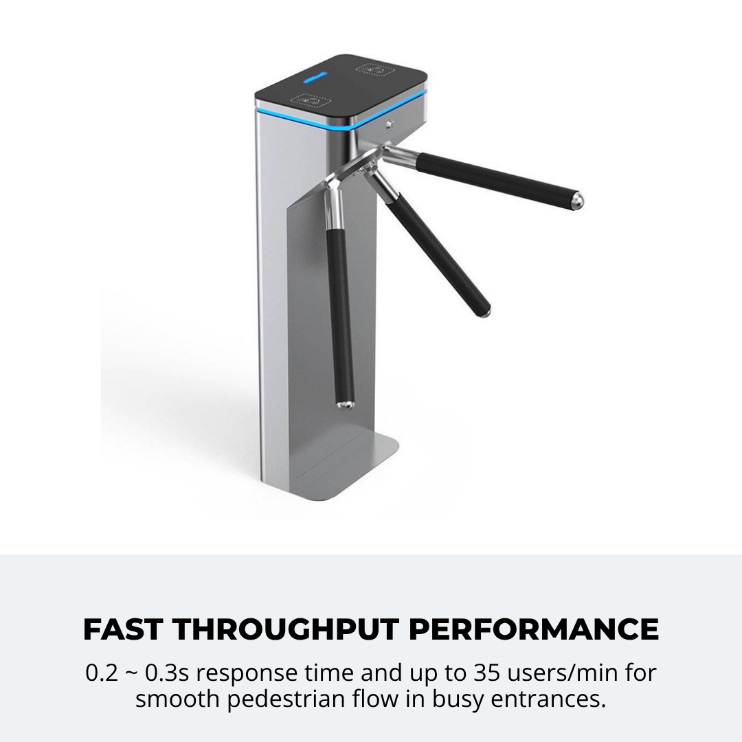 Buy cheap Hydraulic Buffer Anti-Tailgating 304 Stainless Steel Tripod Turnstile Gate with 1.2mm Thickness for Indoor/Outdoor Use and Bi-directional Pass from wholesalers