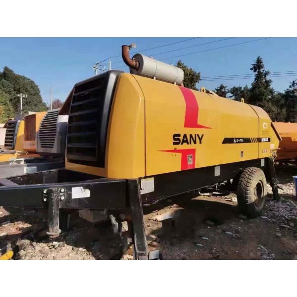 Quality Diesel Used Concrete Trailer Pump Sany HBT8018C 180kw Rated Power for sale