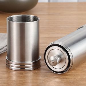 SUS304 Manual Coffee Bean Cylindrical Hand Crank Grinder
