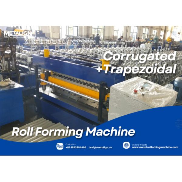 Dual-Layer Guide Pillar Roofing Roll Forming Machine For Trapezoidal And