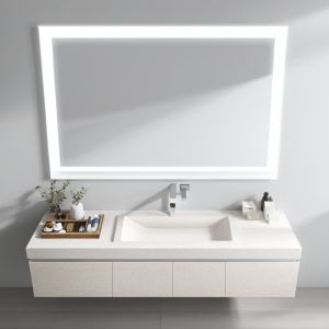 Anti Fogging Vanity Mirror With Lights Energy Saving Battery Led Bathroom Mirror
