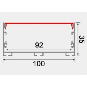 LEDCORP® Surface Mounted LED Lighting with Customized Aluminum Profile For
