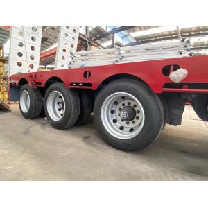 Buy cheap 3 Axles 80/100 Ton Hydraulic Detachable Gooseneck Lowbed Trailer with Air Suspension from wholesalers