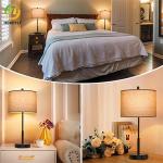 Hotel Home Modern Dimmable Touching Control Bedside Table Lamp Dual USB Charging
